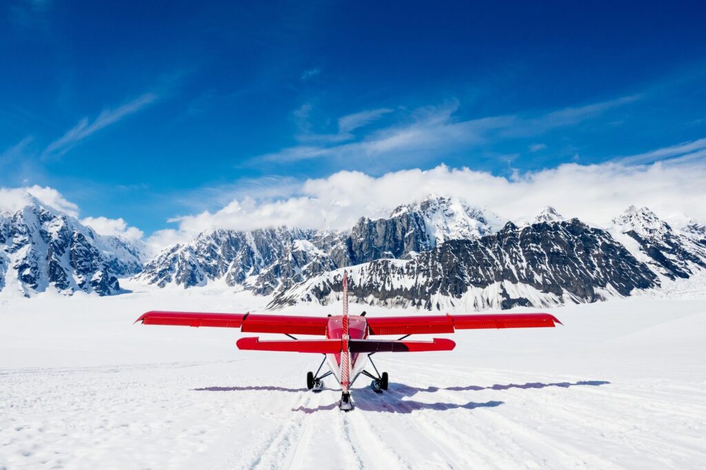 Alaska mountains winter