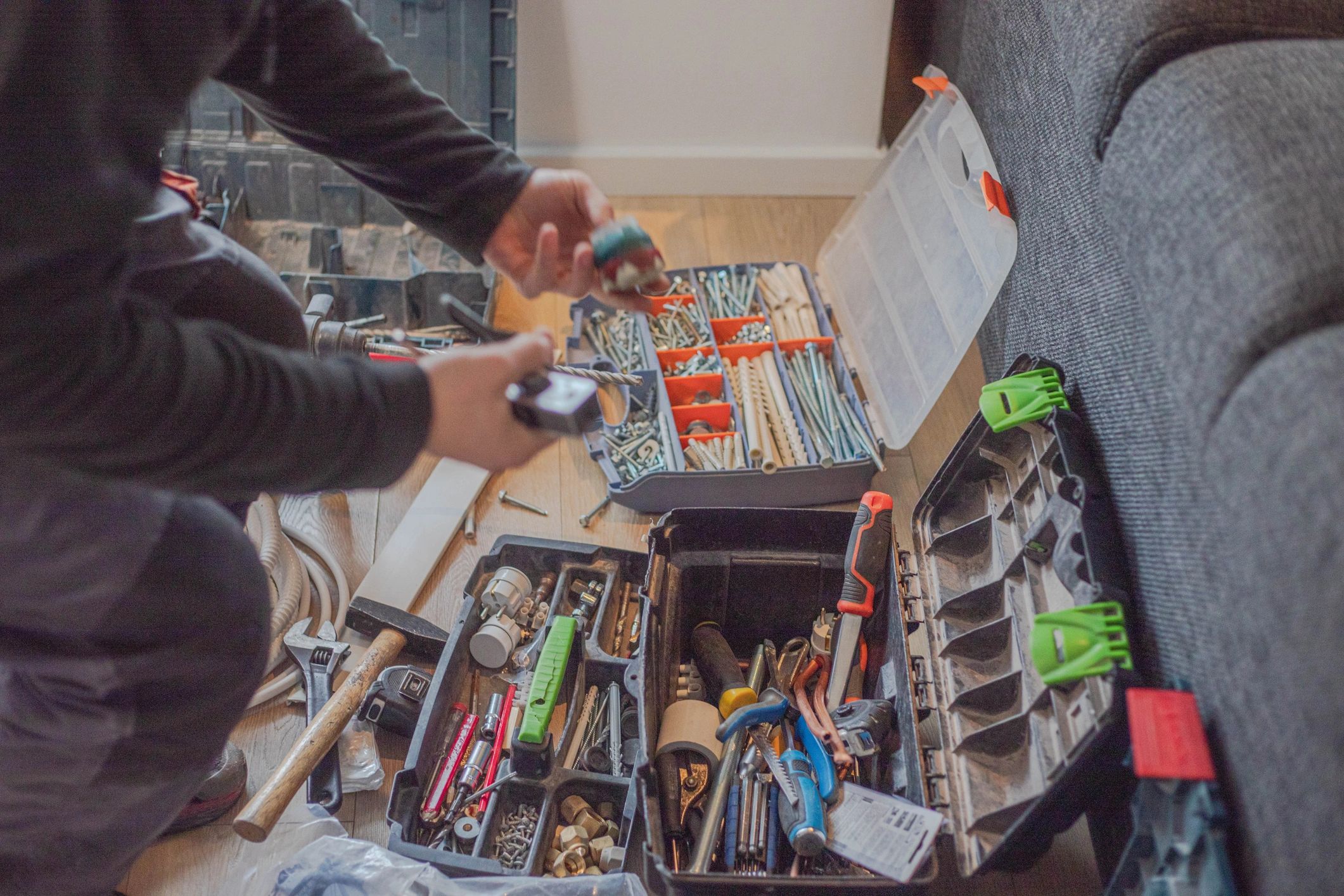 handyman working tools home repair